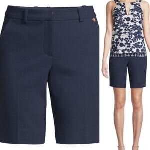 NWT Trina Turk Antigua Navy Blue Bermuda Shorts Size 2